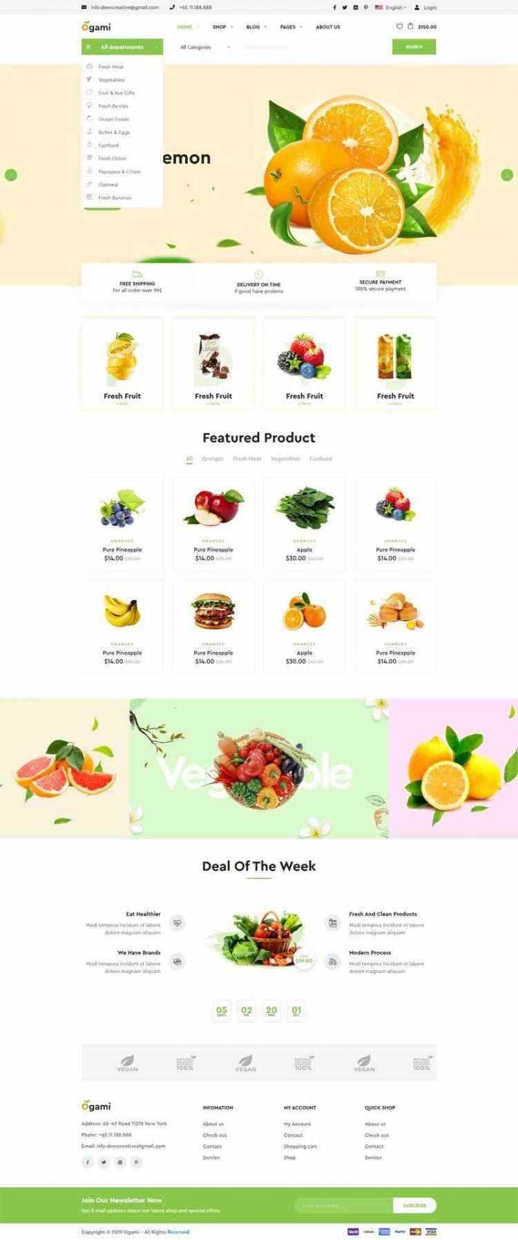 多用途的响应式食品商城网站 - 灵魂源码网-网站搭建教学-软件开发-小程序源码