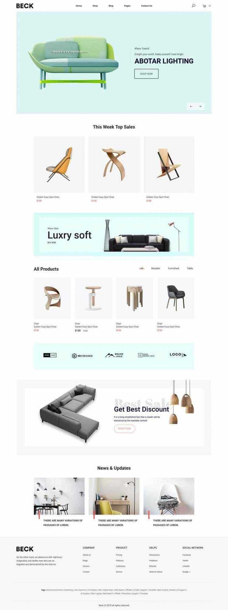 Bootstrap响应式小清新电商家具家居装饰商城 - 灵魂源码网-网站搭建教学-软件开发-小程序源码