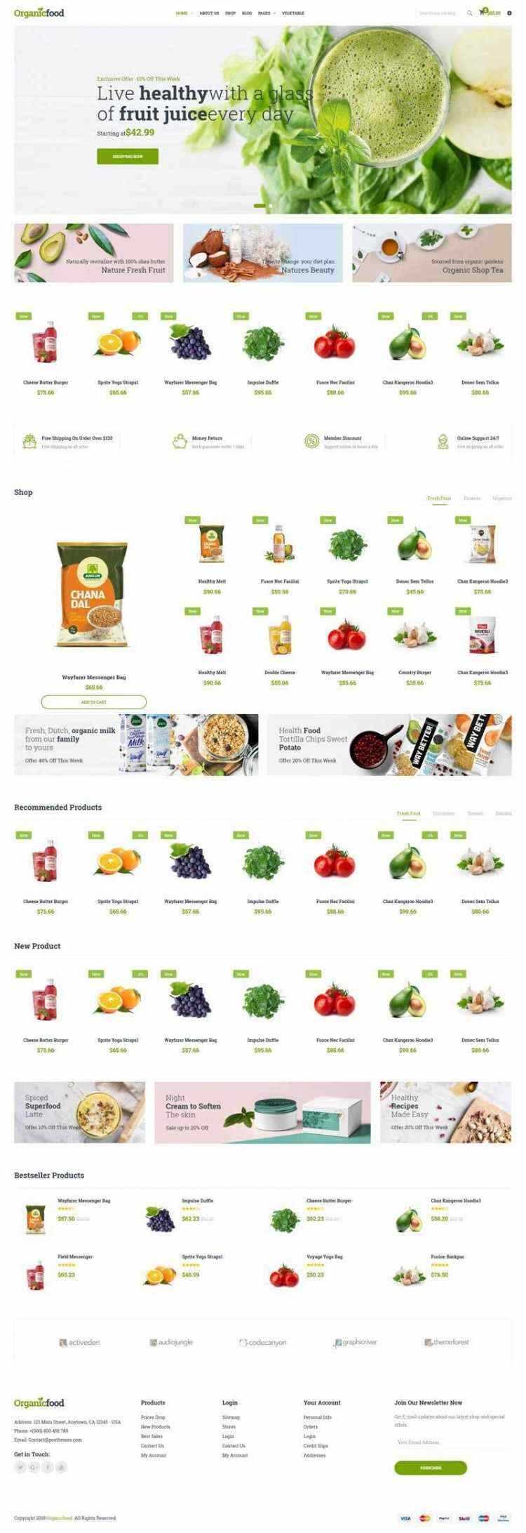 绿色Bootstrap4响应式食品蔬菜水果外卖预订商城网站 - 灵魂源码网-网站搭建教学-软件开发-小程序源码