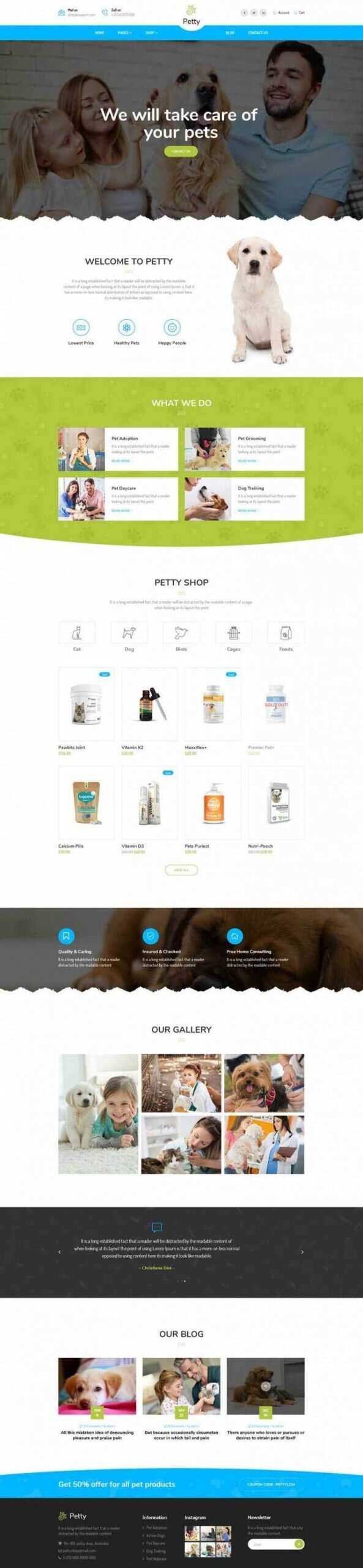 Bootstrap扁平响应式宠物商店宠物医院网站 - 灵魂源码网-网站搭建教学-软件开发-小程序源码
