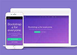 简洁紫色精美Bootstrap4网站模板 - 灵魂源码网-网站搭建教学-软件开发-小程序源码