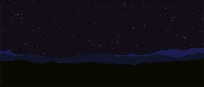 html5 canvas山顶夜空流星划过背景动画特效 - 灵魂源码网-网站搭建教学-软件开发-小程序源码