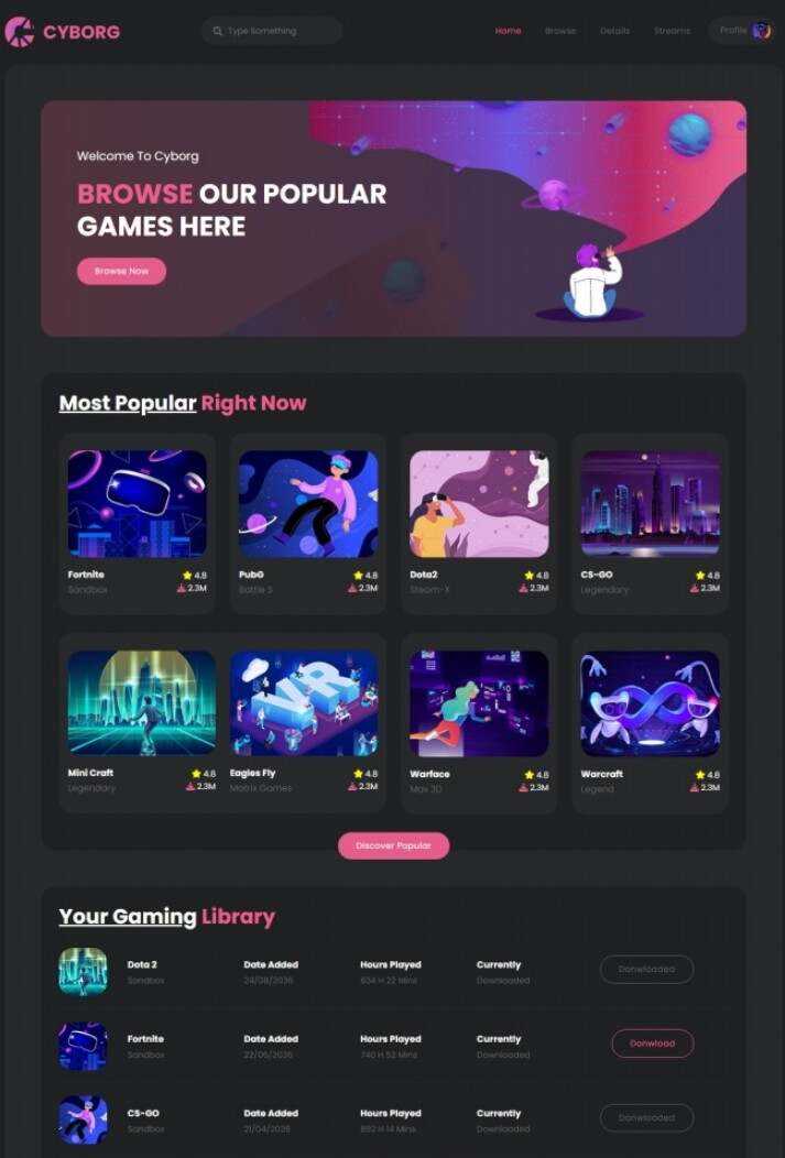 HTML5热门游戏体验宣传网站模板 - 灵魂源码网-网站搭建教学-软件开发-小程序源码