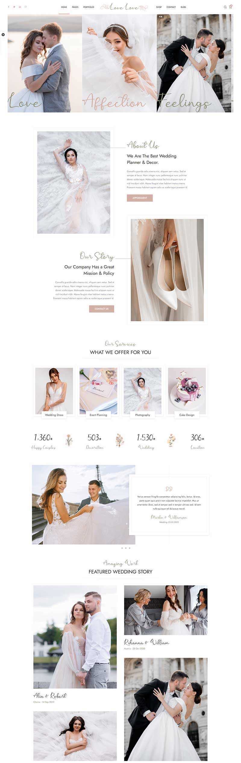 HTML5婚庆婚饰婚纱摄影服务网站html模板 - 灵魂源码网-网站搭建教学-软件开发-小程序源码