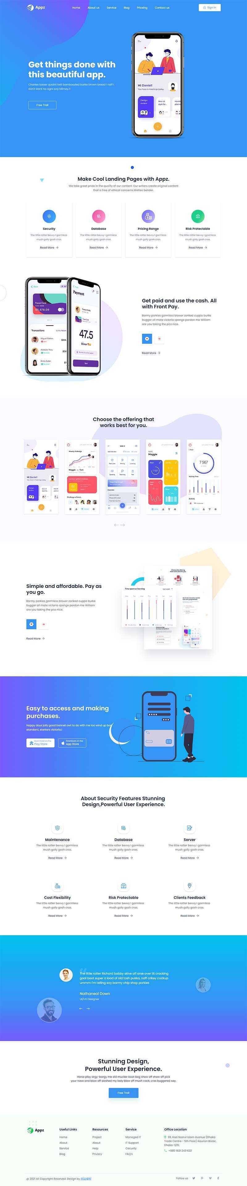 bootstrap手机app应用软件官网HTML5模板 - 灵魂源码网-网站搭建教学-软件开发-小程序源码