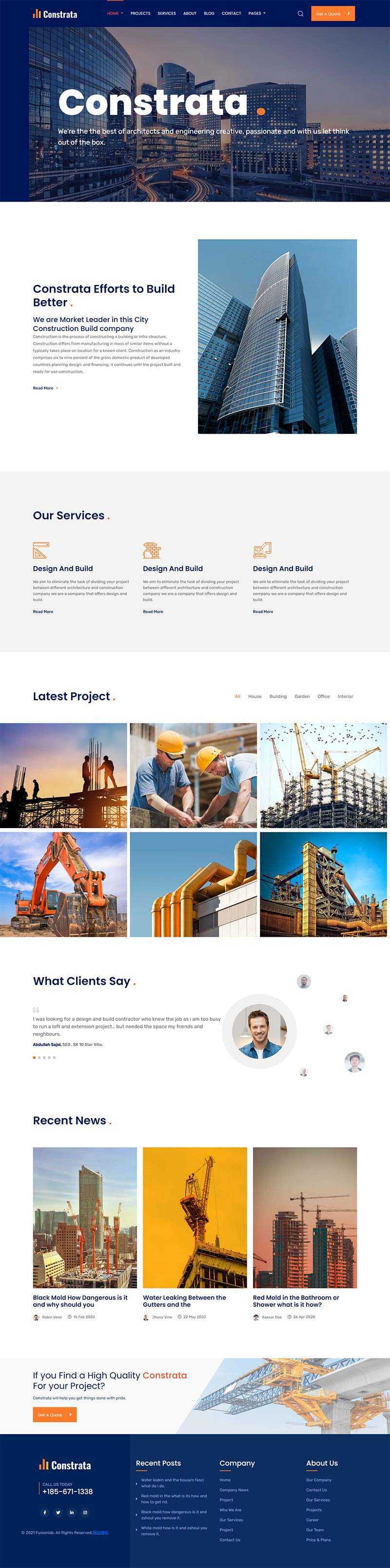 响应式房产建筑工程企业网站html5模板 - 灵魂源码网-网站搭建教学-软件开发-小程序源码