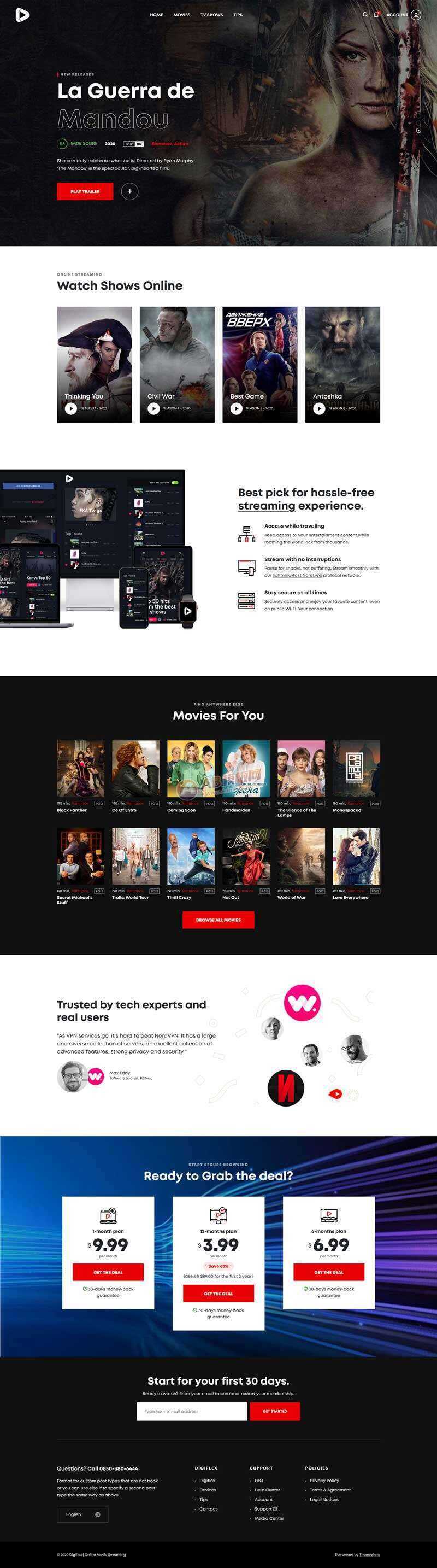 Bootstrap在线3D高清影院视频网页模板 - 灵魂源码网-网站搭建教学-软件开发-小程序源码