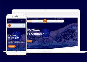 宽屏游泳用品商店HTML5模板下载 - 灵魂源码网-网站搭建教学-软件开发-小程序源码