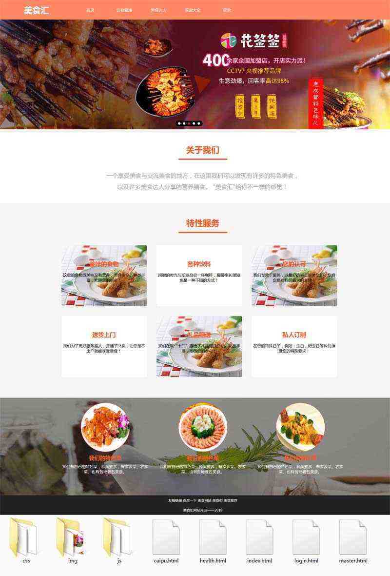 健康美食交流网站html模板 - 灵魂源码网-网站搭建教学-软件开发-小程序源码
