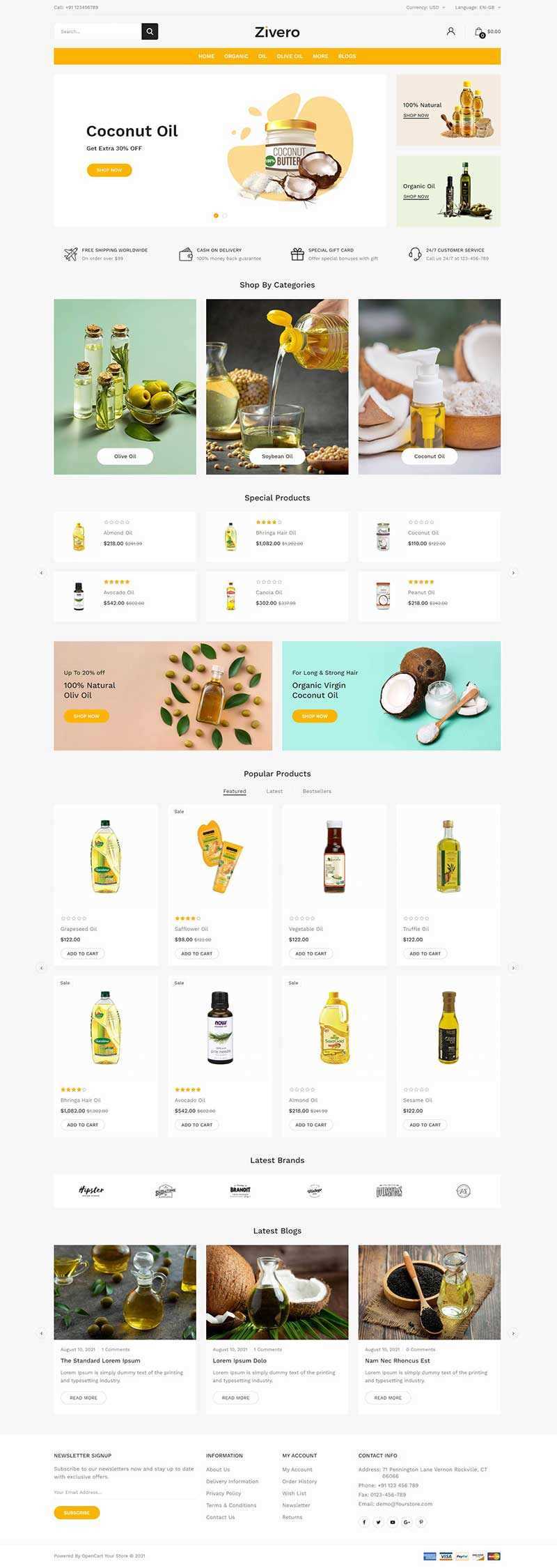 清爽风格食用油网上商城html模板 - 灵魂源码网-网站搭建教学-软件开发-小程序源码