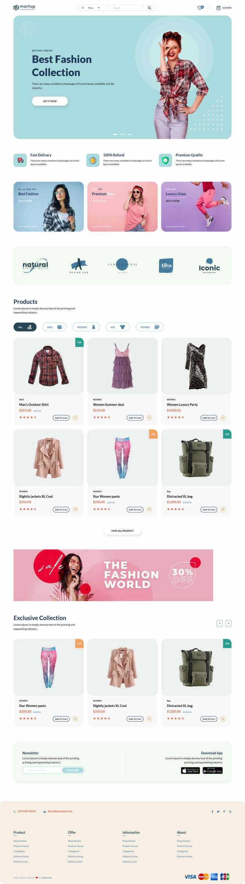 Bootstrap5多用途的女性服装电商HTML模板 - 灵魂源码网-网站搭建教学-软件开发-小程序源码