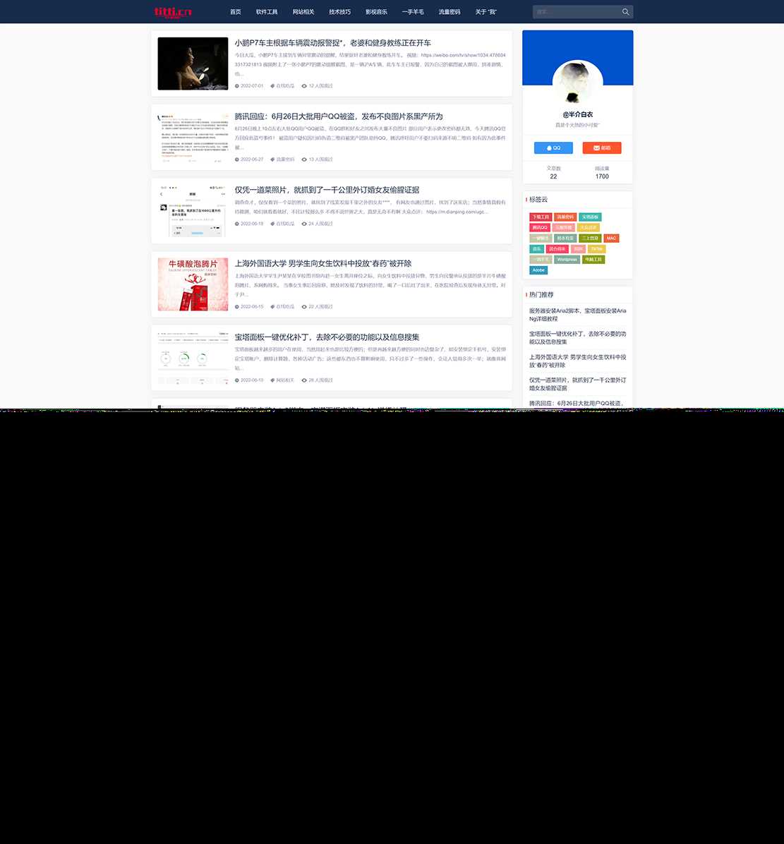 WordPress个人博客主题wp-Concise-v1.0 - 灵魂源码网-网站搭建教学-软件开发-小程序源码
