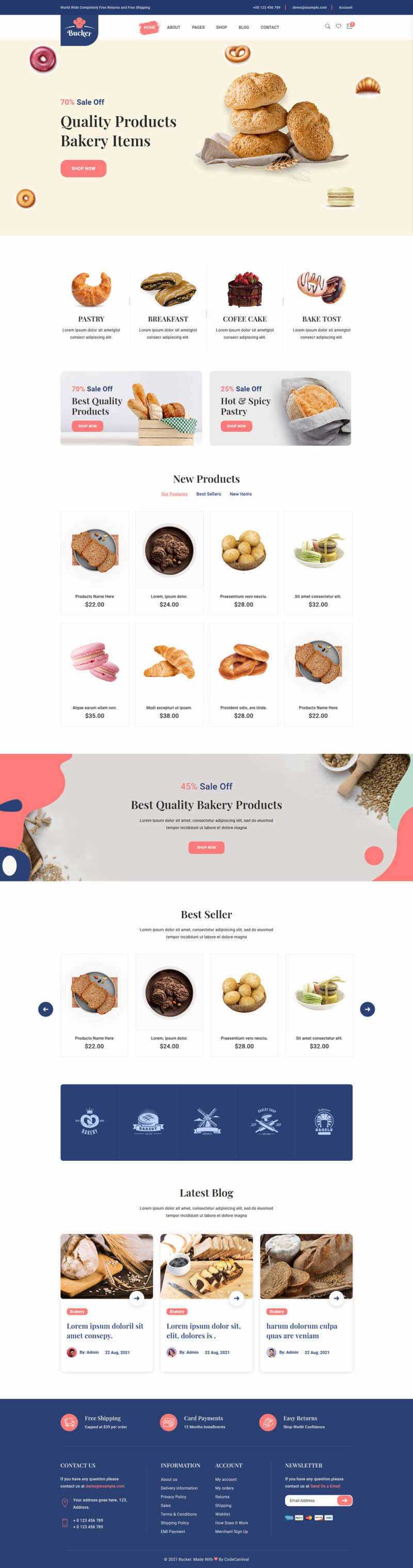 Bootstrap5甜品面包店铺HTML电商模板 - 灵魂源码网-网站搭建教学-软件开发-小程序源码