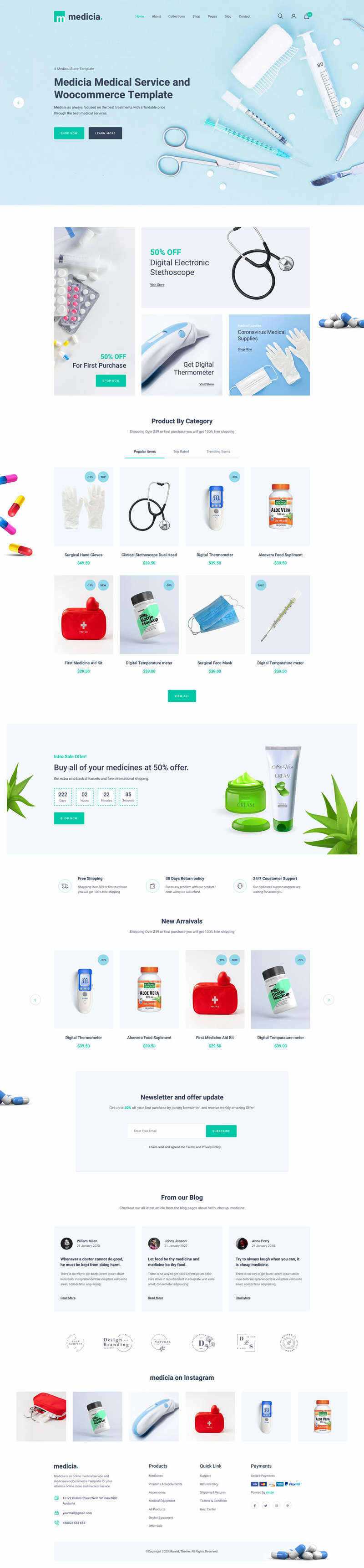 Bootstrap4医疗保健用品电子商务HTML5模板 - 灵魂源码网-网站搭建教学-软件开发-小程序源码