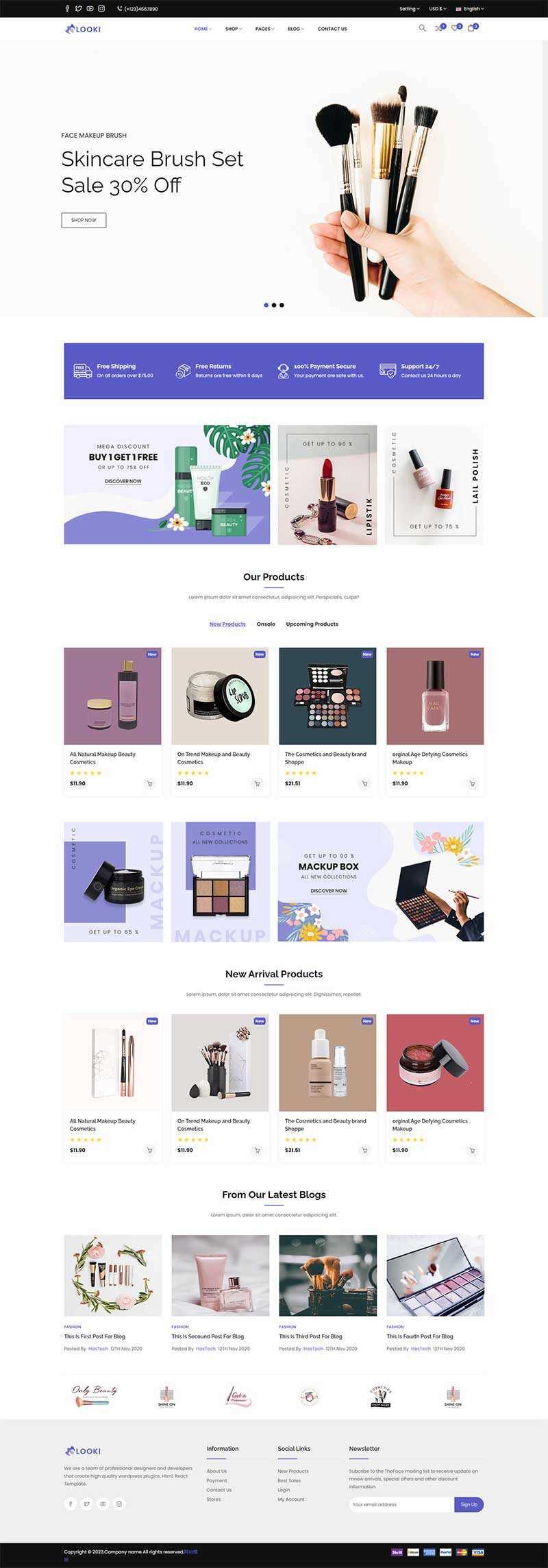 Bootstrap5美容化妆品电子商务html模板 - 灵魂源码网-网站搭建教学-软件开发-小程序源码