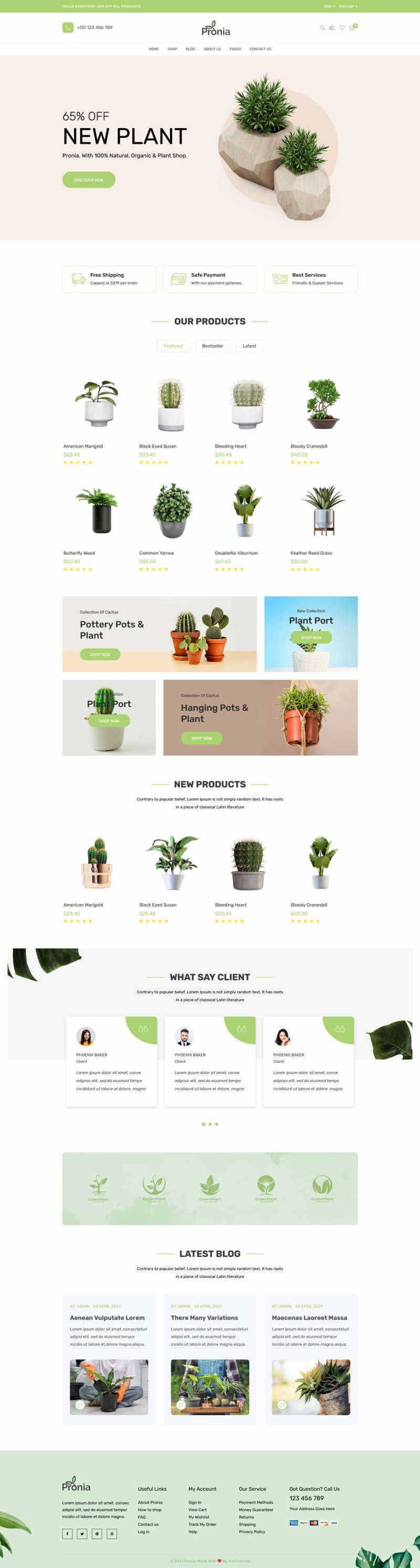 Bootstrap响应式盆栽植物商城网页模板 - 灵魂源码网-网站搭建教学-软件开发-小程序源码