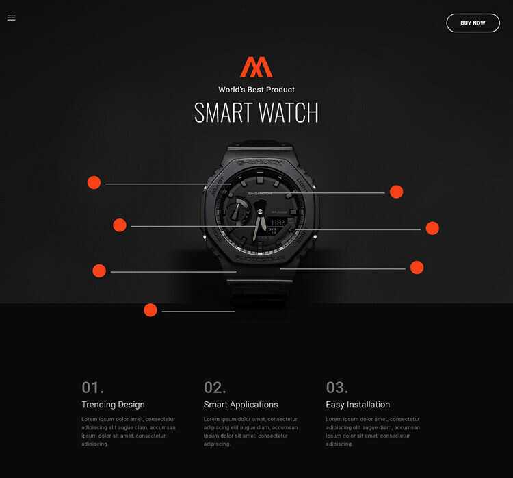 时尚腕表产品介绍html5模板 - 灵魂源码网-网站搭建教学-软件开发-小程序源码