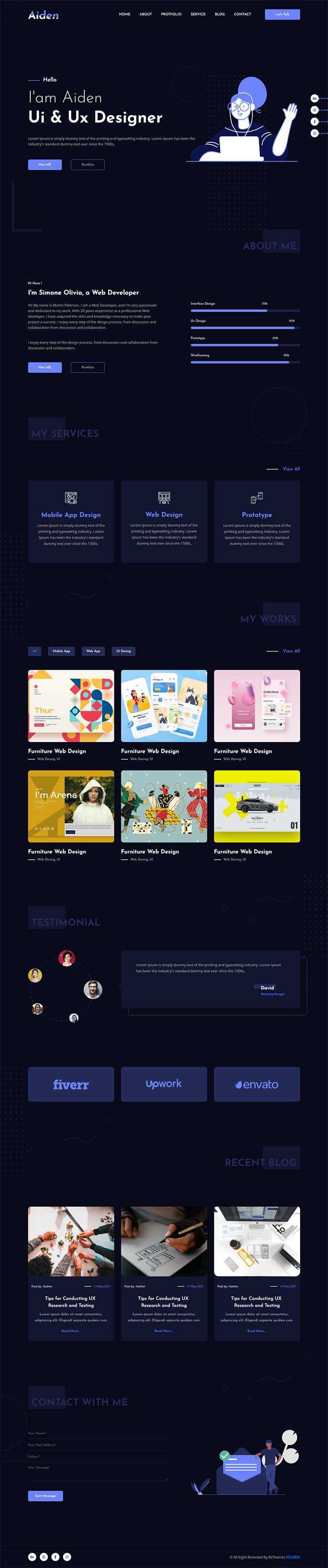 创意的个人作品主题html模板 - 灵魂源码网-网站搭建教学-软件开发-小程序源码