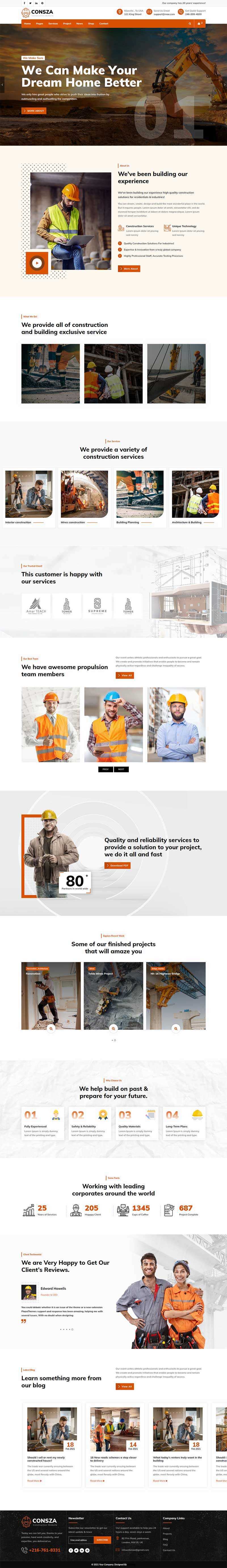 响应式房地产建筑工程企业网站HTML5模板 - 灵魂源码网-网站搭建教学-软件开发-小程序源码