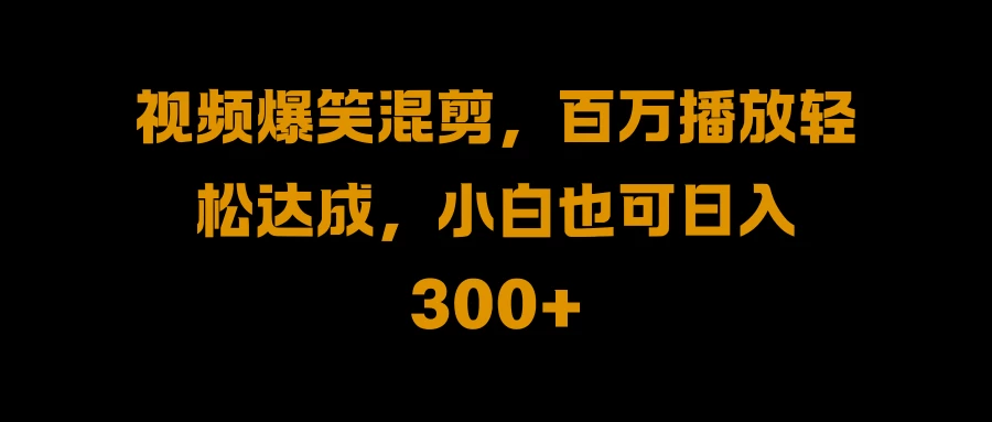 视频号零门槛！爆火视频搬运后二次剪辑，轻松达成日入 1000+ - 灵魂源码网-网站搭建教学-软件开发-小程序源码