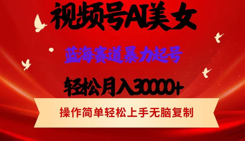 AI美女视频号掘金，操作简单，轻松上手，日入1000+ - 灵魂源码网-网站搭建教学-软件开发-小程序源码