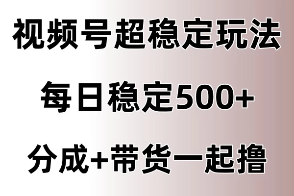 视频号超稳定赛道，长久不衰，单日稳定500+ - 灵魂源码网-网站搭建教学-软件开发-小程序源码