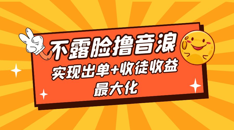 全网最新不露脸撸音浪：跑通自动化成交闭环，实现出单+收徒收益最大化 - 灵魂源码网-网站搭建教学-软件开发-小程序源码