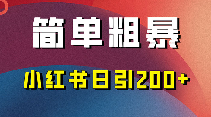 简单粗暴的小红书引流技巧,大道至简,看完实操日引 200+ - 灵魂源码网-网站搭建教学-软件开发-小程序源码