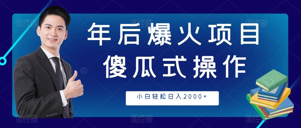 年后爆火项目，傻瓜式操作，收益稳定，小白轻松日入2000+ - 灵魂源码网-网站搭建教学-软件开发-小程序源码