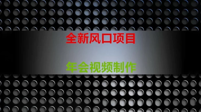 年会视频制作项目,全新风口 - 灵魂源码网-网站搭建教学-软件开发-小程序源码