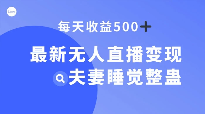 最新无人直播变现,夫妻睡觉整蛊,每天躺赚 500+ - 灵魂源码网-网站搭建教学-软件开发-小程序源码