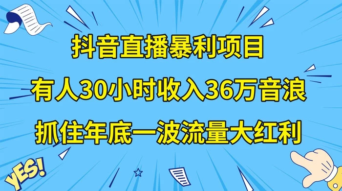 抖音直播暴利项目,有人 30 小时收入 36 万音浪,公司宣传片年会视频制作,抓住年底一波流量大红利 - 灵魂源码网-网站搭建教学-软件开发-小程序源码