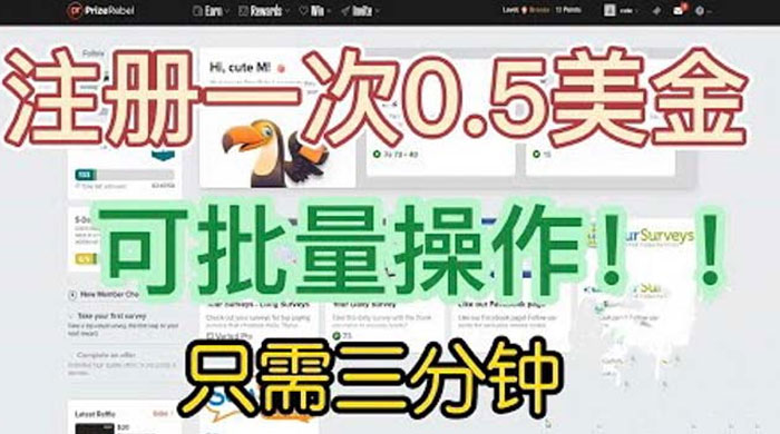 国外注册一次 0.5 美金项目：只需三分钟无脑操作、小白工作室福利 - 灵魂源码网-网站搭建教学-软件开发-小程序源码