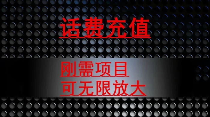 最新蓝海项目，刚需赛道，95 折充话费月入 5 位数 - 灵魂源码网-网站搭建教学-软件开发-小程序源码