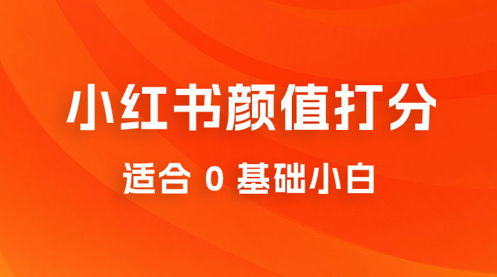 小红书颜值打分项目：一条作品最高收入 1000+ - 灵魂源码网-网站搭建教学-软件开发-小程序源码