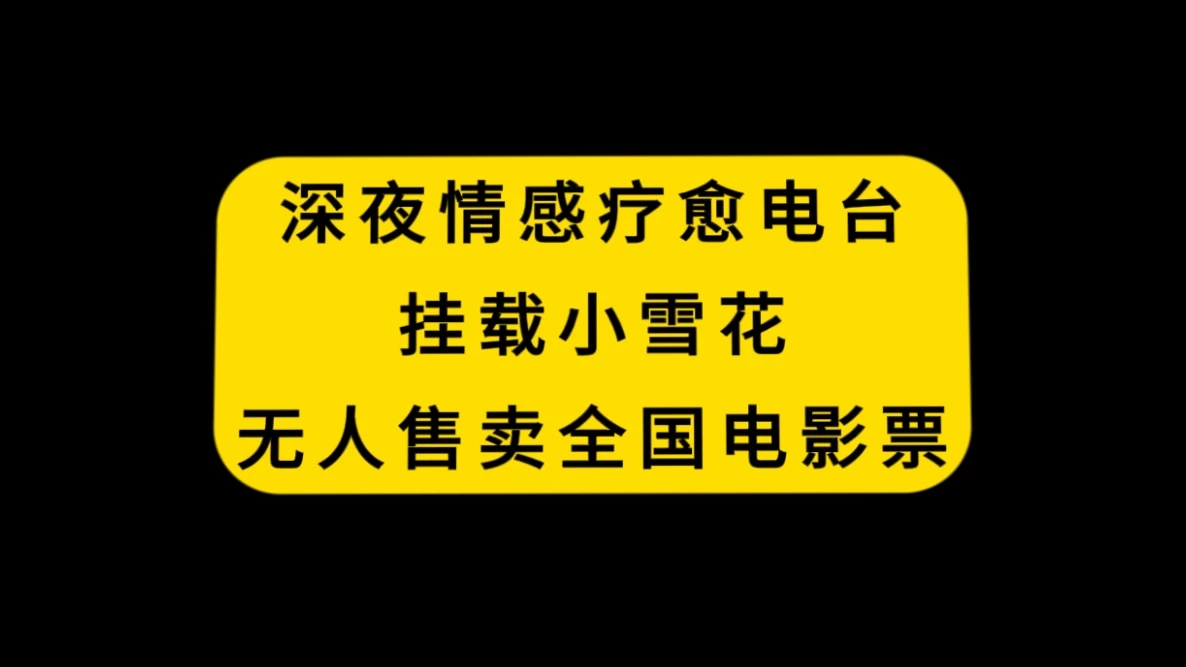 深夜情感疗愈电台，挂载小雪花，无人售卖全国电影票 - 灵魂源码网-网站搭建教学-软件开发-小程序源码